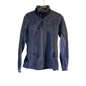 Patagonia Women’s M Full Zip Fleece Jacket Purple USA Made Soft Warm Outdoor